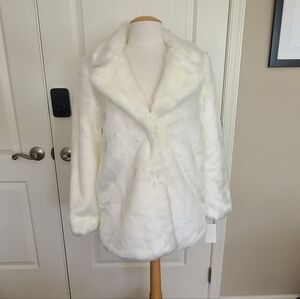 NWT - JouJou Faux Fur White Coat